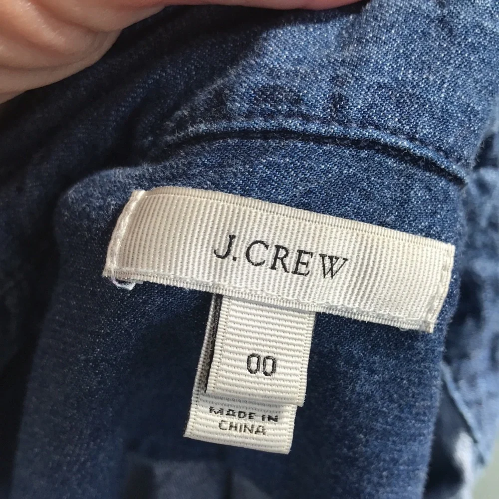 Jcrew denim chambray shirt dress